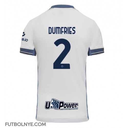 Camiseta Inter Milan Denzel Dumfries #2 Visitante Equipación 2024-25 manga corta